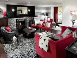 red white and black living room ideas