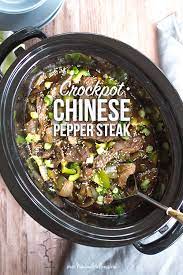 crockpot chinese pepper steak with