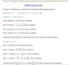 Maths Solutions Linear Equations Math