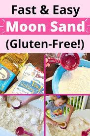 diy moon sand recipe for sensory play
