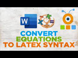 To Latex Syntax In Microsoft Word
