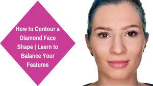 how to contour a diamond face shape