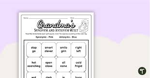 synonyms and antonyms worksheet color