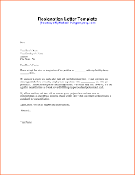 Resignation Letter Template Doc Examples
