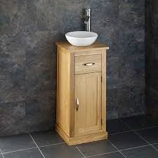 Small Solid Oak Bathroom Storage Unit