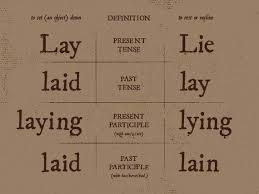 Differences Between Lay Lie Laid Lay Laying Lying Laid
