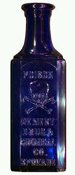 Antique Poison Bottle Old Glass