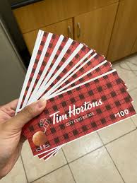 tim hortons gift certificates tickets
