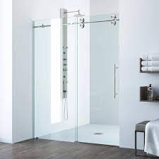 Vigo Vg6041stcl7274 Frameless 72 Shower Door Clear Glass Stainless