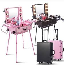 pink black gold sunrise makeup vanity bo