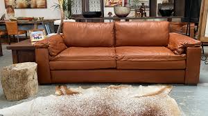 park sofa 2 4m full grain leather tan
