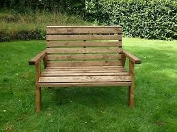 2 seater person wooden wood garden