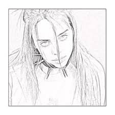 Official page of billie eilish. Billie Eilish Coloring Page Drawing By Lisa Brando