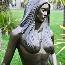 Antique Bronze Mermaid Garden Sculpture