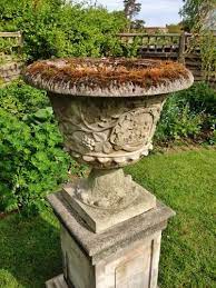 Large French Urn And Pedestal