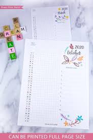 2020 Daily Routine Printables Habit Tracker Whimsy