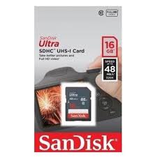 16gb Sdhc Ultra Sandisk Memory Card Class 10 Sdsdunb 016g Gn3in