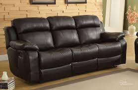 Homelegance Dwyer Double Reclining Sofa With Center Drop Down Cup Holders In Black