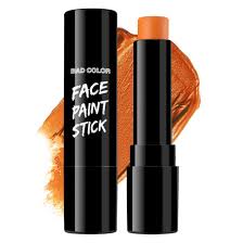 badcolor orange face body paint stick