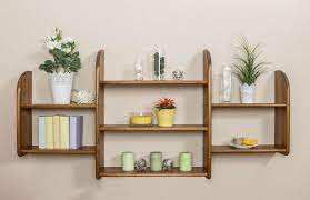 Wall Shelf Solid Natural Pine Wood 021
