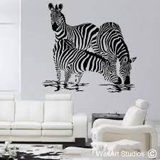 Zebras At Waterhole Custom Made