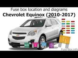 This 2010 chevrolet equinox fuse diagram, gmc terrain fuse diagram is for an underhood fuse box located on the driver's side and a floor console fuse box located on the passenger side. Fuse Box Location And Diagrams Chevrolet Equinox 2010 2017 Youtube