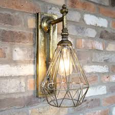 antique gold wall light black country