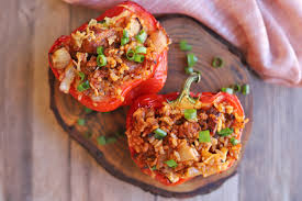 air fryer stuffed peppers with rice