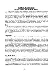 Science project research paper sample   Protecno Srl program format sample essay education