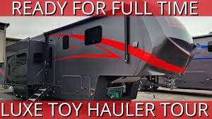 living luxe 47fb toy hauler tour