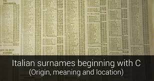 Before you start searching old records, take the time to determine the right name, including its below on the left is a table of sicilian/italian surnames with their pronunciation and their meanings or literal similarly on the right is a table arranged by americanized surnames showing the sicilian/italian. Italian Surnames Starting With C Surnames In Italy Facebook