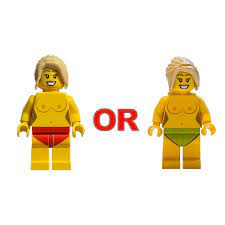 Naked Female Minifigure Printed on Genuine LEGO Parts - Etsy