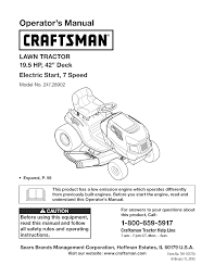 Kmart Lawn Tractor Manual L1002351