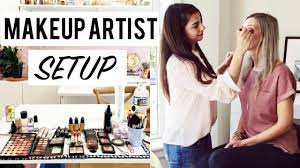 makeup artist kit setup you
