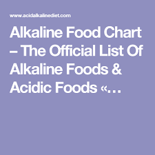 Alkaline Food Chart The Official List Of Alkaline Foods