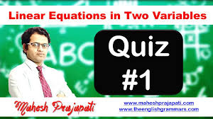 Quiz 1 Linear Equations In Two