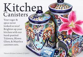 Mexican Talavera Kitchen Canisters
