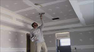 drywall mudding vaulted ceiling