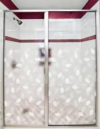 glass shower door decal white