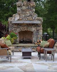 Gorgeous Outside Fireplace Outdoor