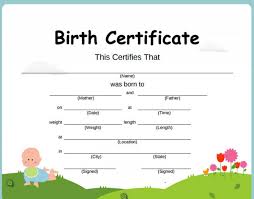 Official Birth Certificate Templates Awesome Birth