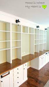 Wall To Wall Built In Desk And Bookcase