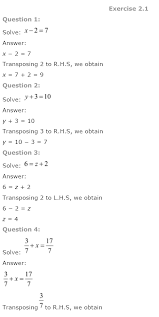 Linear Equations In One Variable