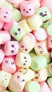 marshmallows candy cute faces green