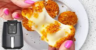 air fryer doritos crusted fried cheese