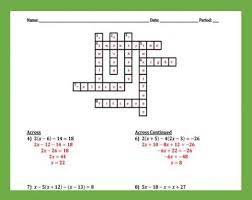 Solving Multi Step Equations Crossword