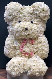 Teddy bear made of fake flowers. Florentyna S Flowers On Twitter 3 Feet Tall Teddy Bear Made Out Of Roses Made For A Celebrity Fun Times Florentynasflowers Roses Roseteddybear Floristcalabasas Https T Co T2mtxwi9dp