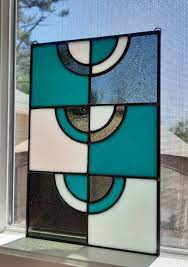 Mcm Stained Glass Panel Mid Century