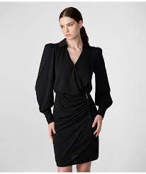 Karl Lagerfeld Paris Women's Ruched Side-Zip Dress