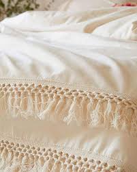 cotton fringes tassels duvet cover boho